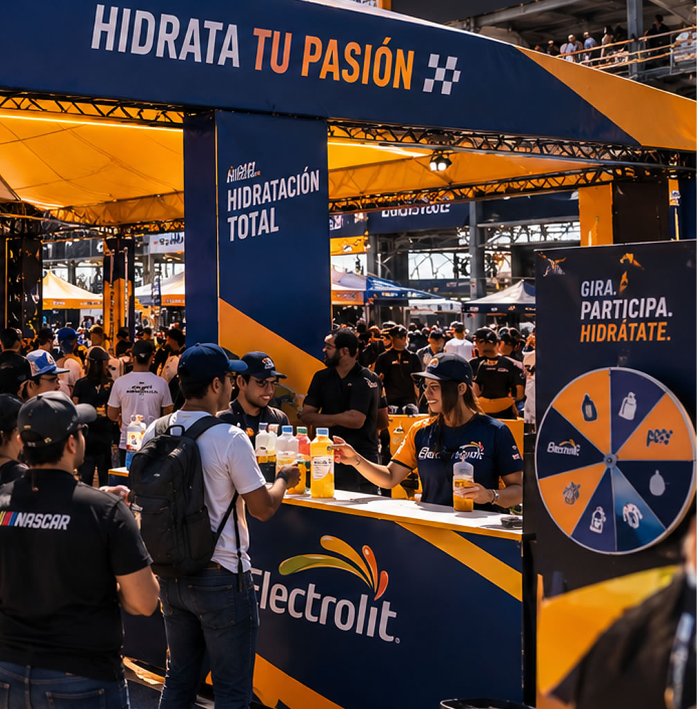 Activación de marca con asistentes en un evento